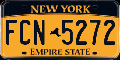 NY license plate FCN5272