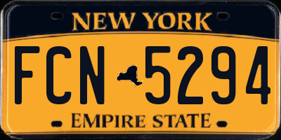NY license plate FCN5294