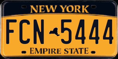 NY license plate FCN5444