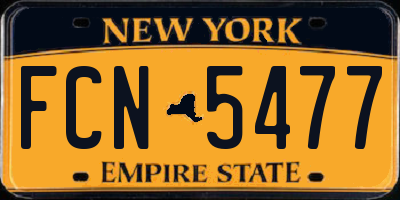 NY license plate FCN5477