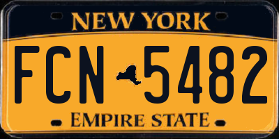 NY license plate FCN5482