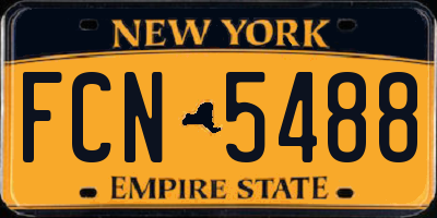 NY license plate FCN5488