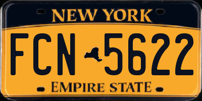 NY license plate FCN5622