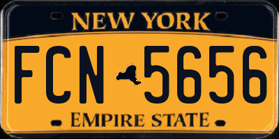 NY license plate FCN5656