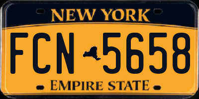NY license plate FCN5658