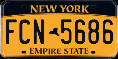 NY license plate FCN5686