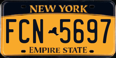 NY license plate FCN5697