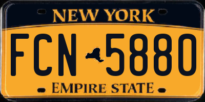 NY license plate FCN5880