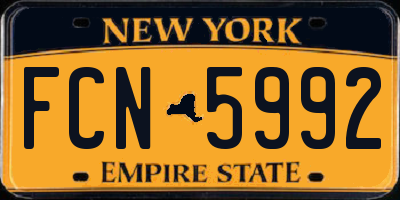 NY license plate FCN5992