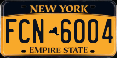 NY license plate FCN6004