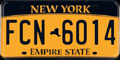 NY license plate FCN6014
