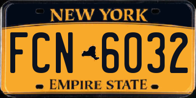 NY license plate FCN6032