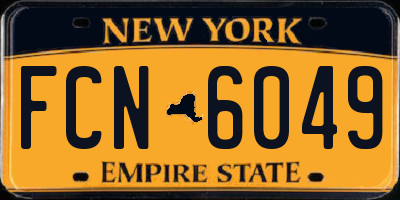 NY license plate FCN6049