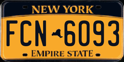 NY license plate FCN6093