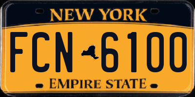 NY license plate FCN6100