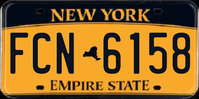 NY license plate FCN6158