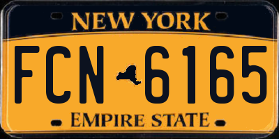 NY license plate FCN6165