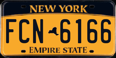 NY license plate FCN6166