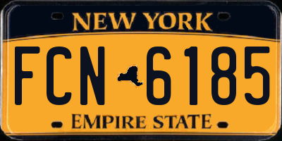 NY license plate FCN6185