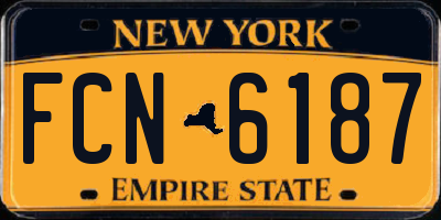 NY license plate FCN6187