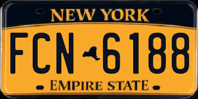NY license plate FCN6188