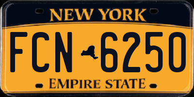NY license plate FCN6250