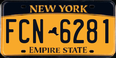 NY license plate FCN6281