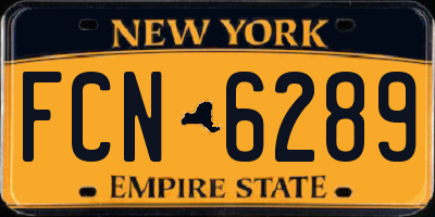 NY license plate FCN6289