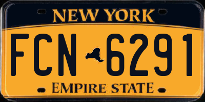 NY license plate FCN6291