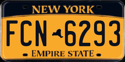 NY license plate FCN6293