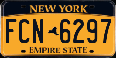 NY license plate FCN6297