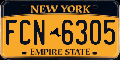 NY license plate FCN6305