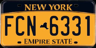 NY license plate FCN6331