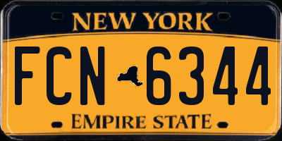 NY license plate FCN6344