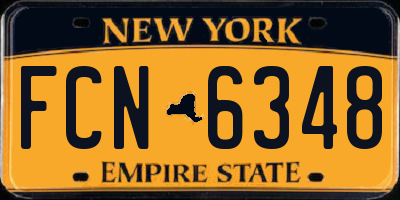 NY license plate FCN6348