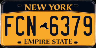 NY license plate FCN6379