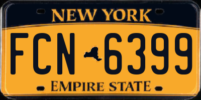 NY license plate FCN6399