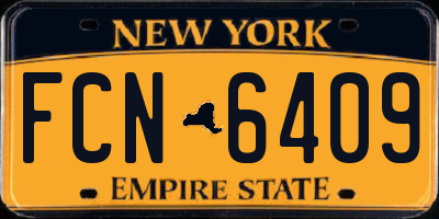 NY license plate FCN6409