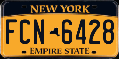 NY license plate FCN6428