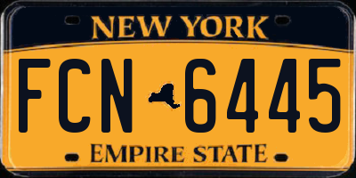 NY license plate FCN6445