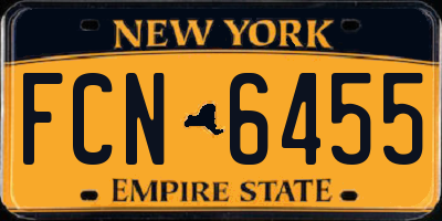 NY license plate FCN6455