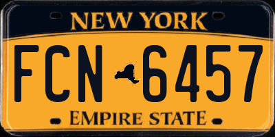 NY license plate FCN6457