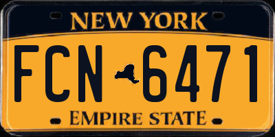 NY license plate FCN6471