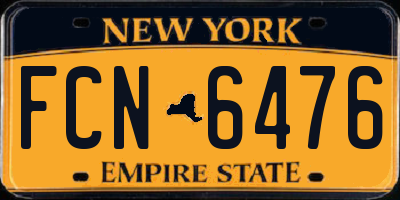 NY license plate FCN6476