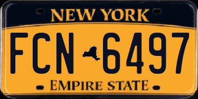 NY license plate FCN6497