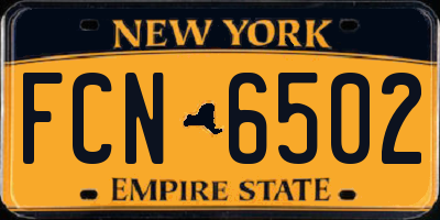 NY license plate FCN6502