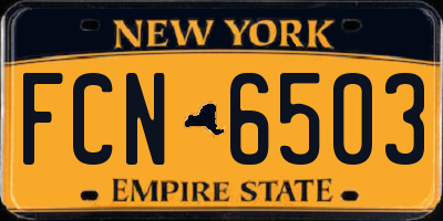 NY license plate FCN6503