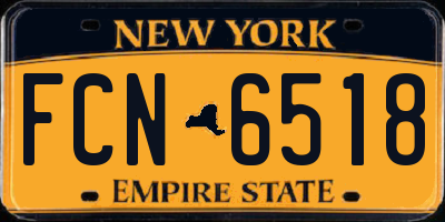 NY license plate FCN6518