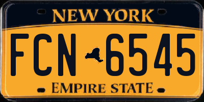 NY license plate FCN6545