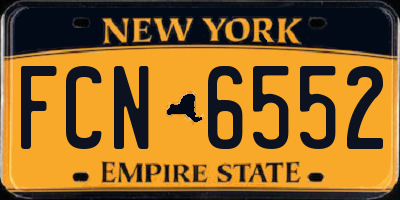 NY license plate FCN6552